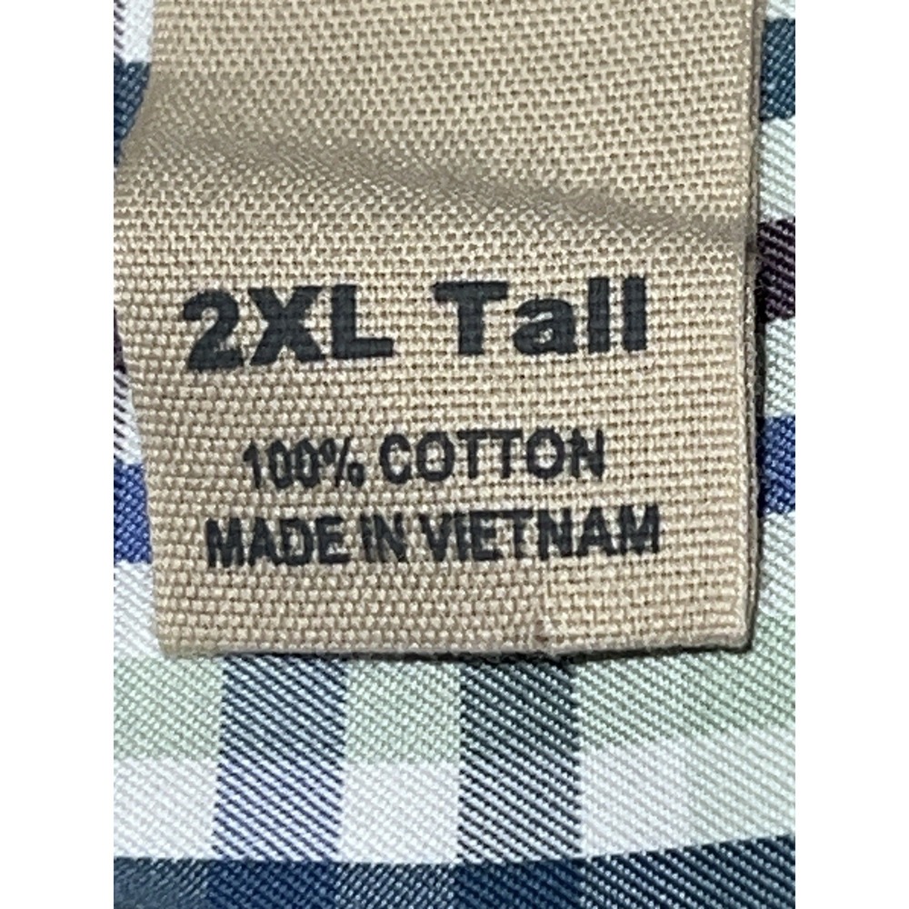 Duluth Trading Co Wrinkle Fighter Multicolor Plaid Button Up Shirt Mens SZ 2XLT - Picture 7 of 16
